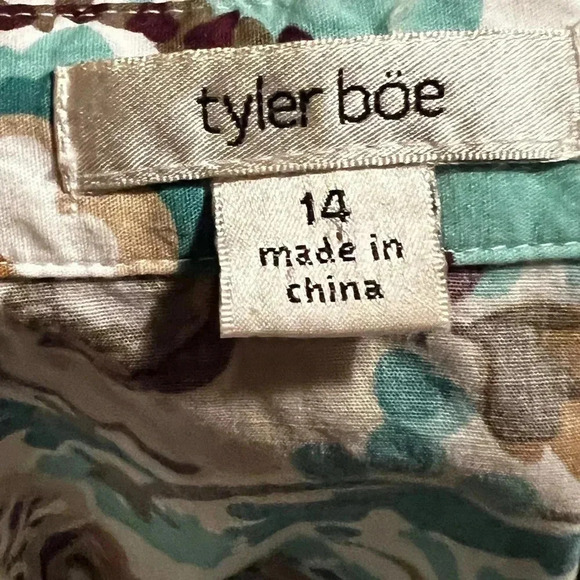 Tyler Boe Women's Sz 14 Paisley Button Down Collared Blouse - Picture 5 of 6